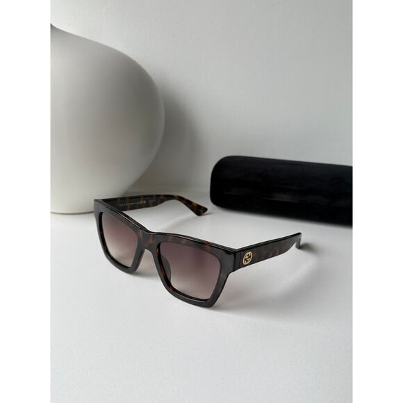 NEW Gucci GG1714S Brown Havana Cat Eye Sunglasses main image 4